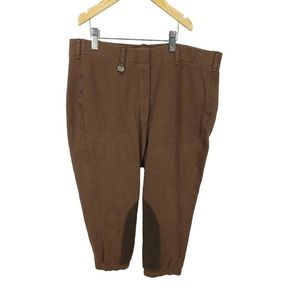 ON COURSE Cotton Naturals Brown Riding‎ Breeches Pants Women's Sz 30